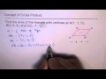 Area of Triangle with three vertices using Vector Cross Product in 3D Coordinate Plane