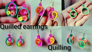 Quilling earrings||how to make quilling earrings ||paper earrings making at home @Creativehub25