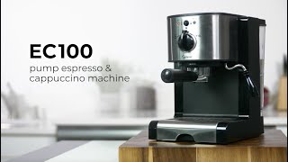 Capresso EC100 Espresso and Cappuccino Machine, Black/Silver