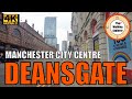 Walking around Deansgate and Spinningfields in Manchester | June 2021 | 4K | CC