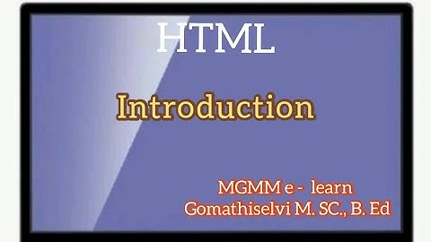 What is HTML? Meaning of hypertext markup language... tamil