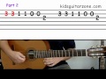 Guitar lesson 3A Beginner Twinkle twinkle little star on two strings