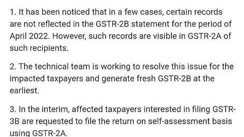GSTR3B | GSTR 2A | GSTR 2B error solved for GSTR- 3B filing of April 2022 | GSTR-3B filing error3