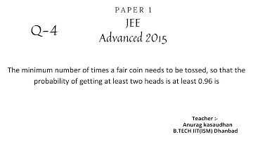 JEE Advanced 2015 Math Paper 1 (Q 4) solution | IIT JEE Maths | #jeeadvanced2015 #projecteducation