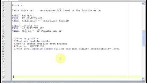 Oracle Apps Tutorial-13:Profiles and Multi Org   MOAC
