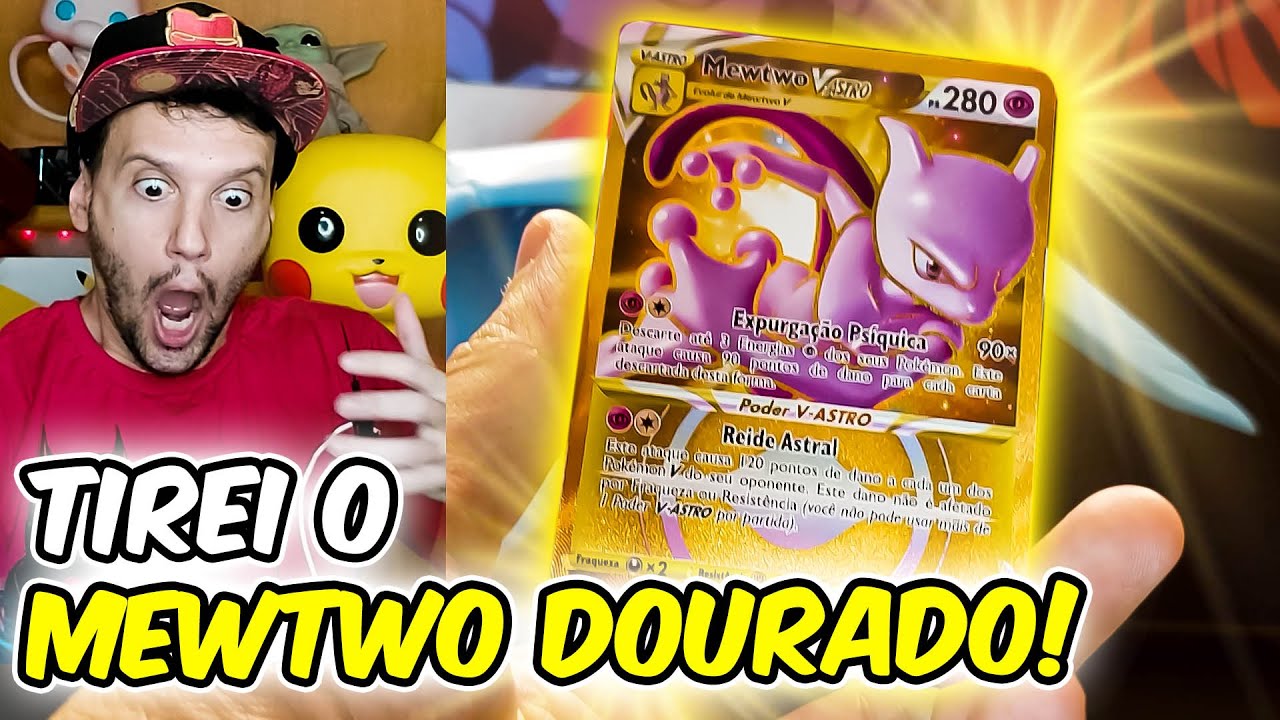 TIREI MEW SHINY DOURADO de CELEBRAÇÕES! CARTA POKEMON de 400 reais! CAPITÃO  HUNTER TCG 