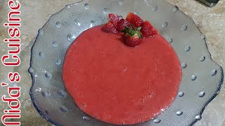Strawberry Puree - Strawberry Sauce - Nida's Cuisine 2018 - Strawberry recipe - Easy sauce recipe