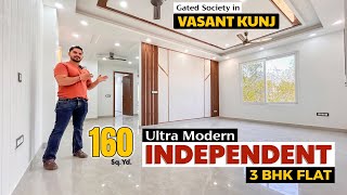 Vasant Kunj में Ultra Modern 3 BHK Flat | 3 BHK In Bhawanikunj Gated Society |Near Golden Line Metro