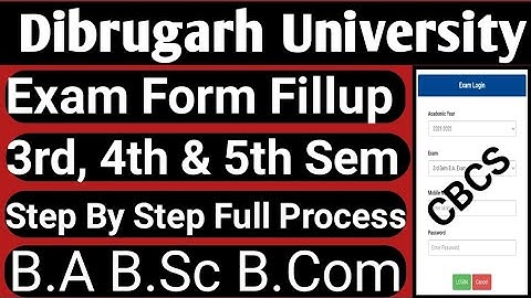 B.A B.Sc B.Com Exam Form Fillup | 3rd 4th & 5th Sem Exam Form Fillup | Step By Step Full Process| DU