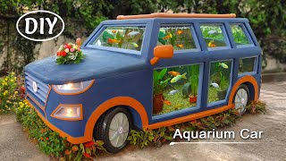 Super crazy ideas Make masterpiece aquarium car from cement