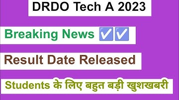 DRDO Tech A Result 2023 | How To Check the result of DRDO Tech A Fully details explained 2023