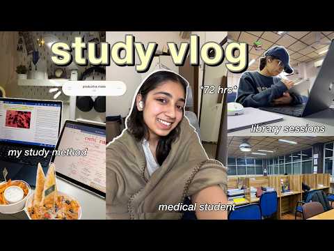 STUDY VLOG📖 | VERY productive days, how i study?, library sessions & daily routines👩🏻⚕️✨