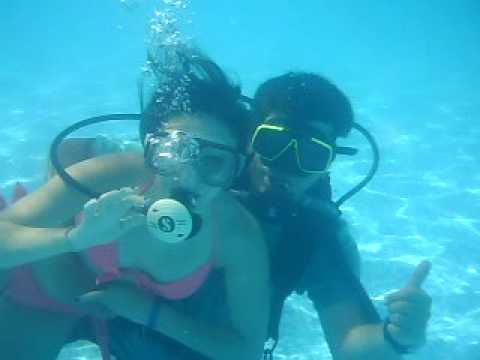 Jenny walker and chad scuba diving