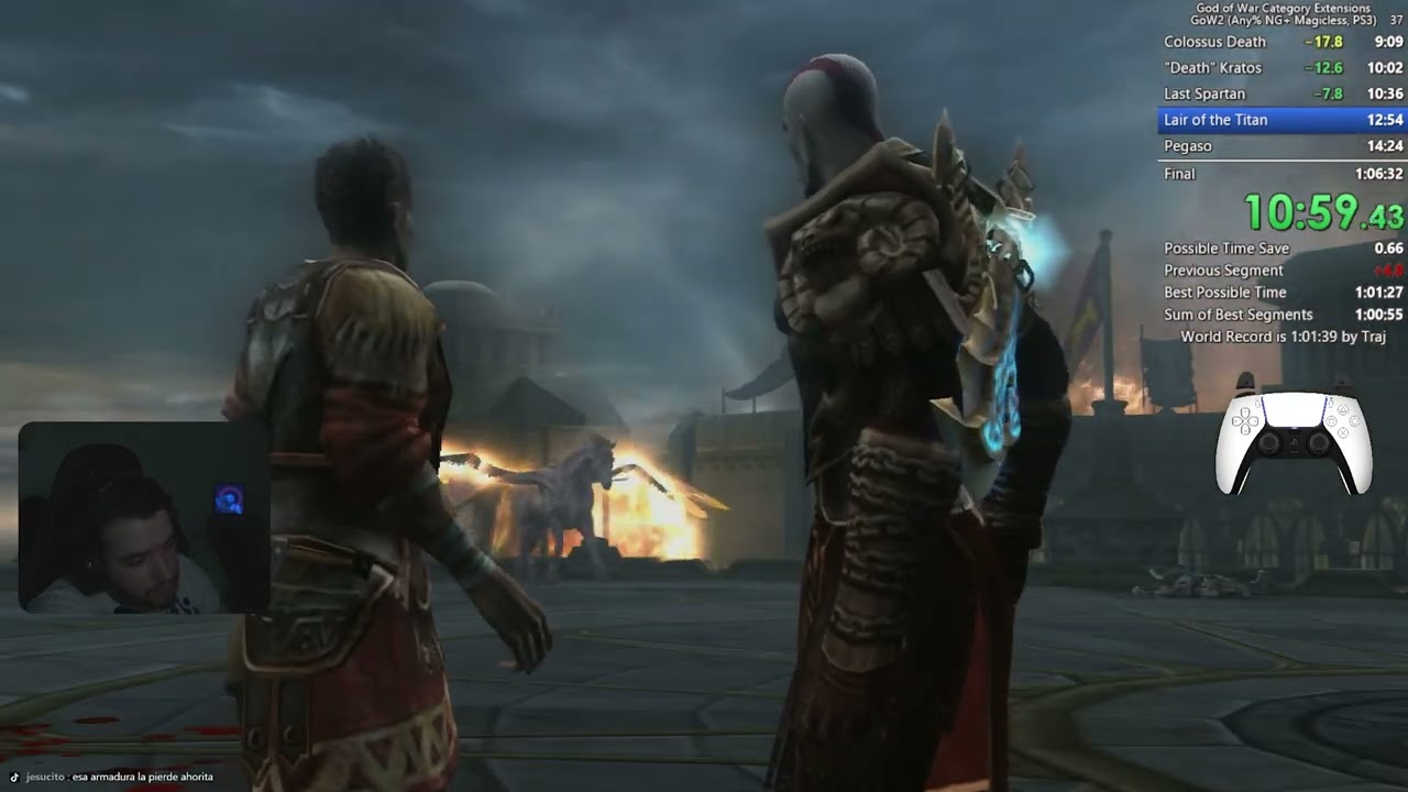 GOD OF WAR 2 ANY%NG+ MAGICLESS (