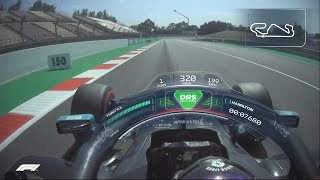 Hamilton Pole Lap Spain 2020 Onboard With Halo Hud