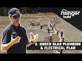 The risinger build episode 3  under slab plumbing  electrical plan