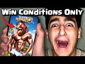 I beat clash royale only using win conditions