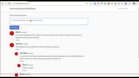 Commenting System with Reply using Laravel & Vue.js Demo.