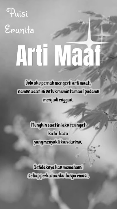 #shortpuisi Arti Maaf | Puisi Kehidupan #puisibaper #puisimenyentuhhati