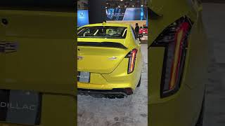 2024 Cadillac CT4-V Blackwing spotted in stunning yellow at the &#39;24 MTL Auto Show #shorts