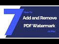 How to Add and Remove PDF Watermark on Mac | PDFelement 7