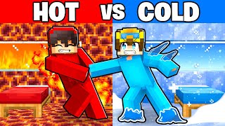 HOT vs COLD House Build Battle in Minecraft!