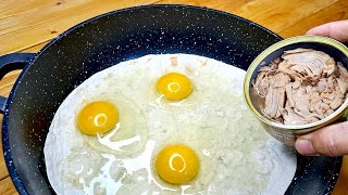 Pour tuna and eggs into the tortilla and you'll be amazed by the results! Simple ,delicious food. by zizi cooking 516 views 11 days ago 3 minutes, 36 seconds