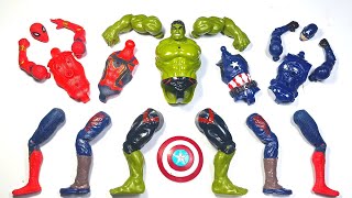 Merakit Hulk Smash VS SpiderMan VS Captain America  Marvel Avengers Toys