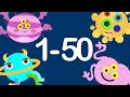 Number Counting 1 to 50 | Number Monster | Kids Numeracy