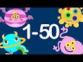 Number Counting 1 To 50 Number Monster Kids Numeracy 