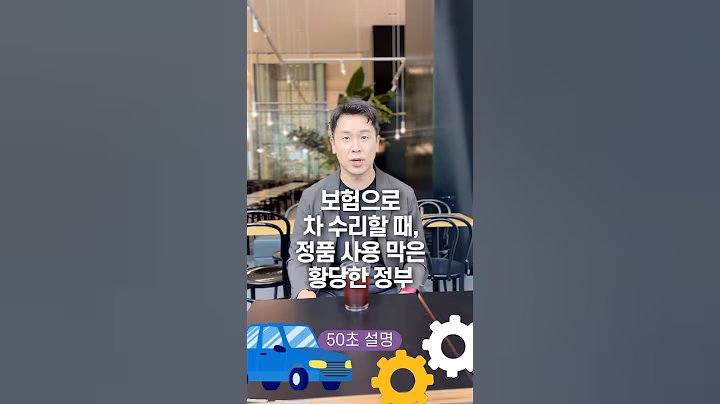 보험으로 차 수리할 때, 정품 사용 막은 황당한 정부… 50초 안에 설명하기