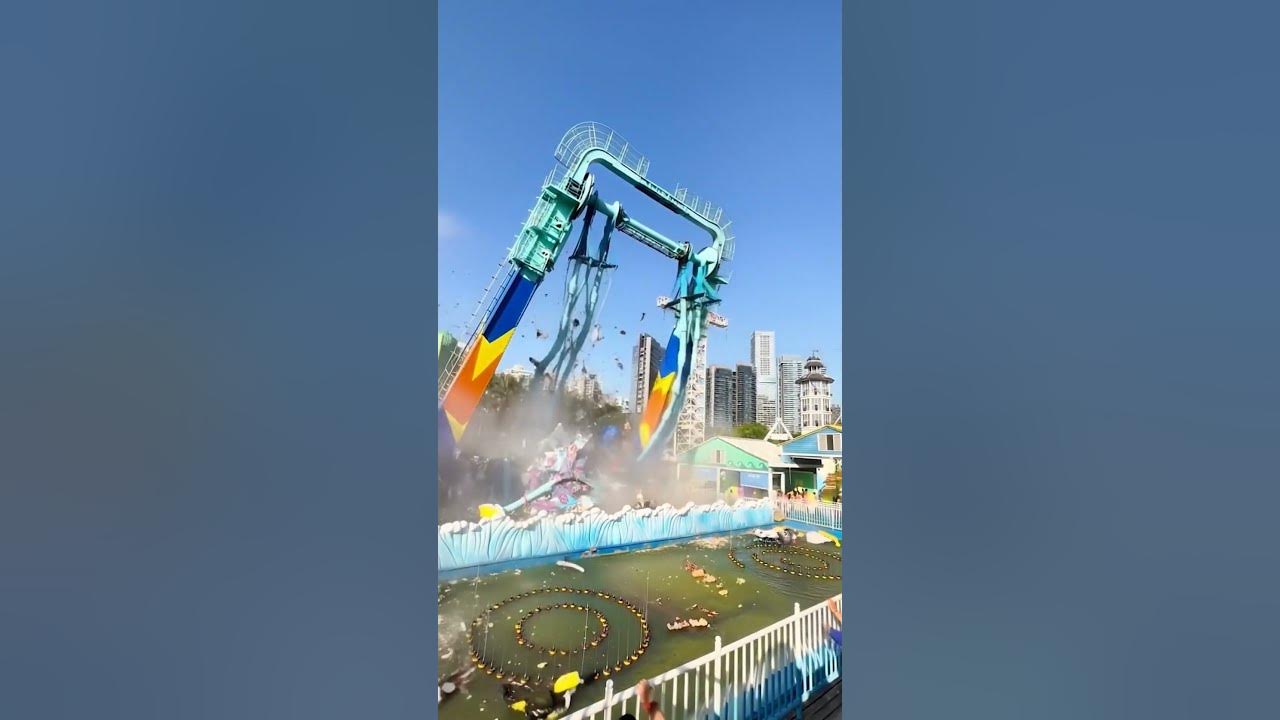 Swing Ride Attraction Collapse and Crash