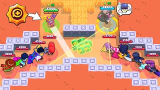 Funny Moments  Fails  Glitches in Brawl Stars, op star powers wipeout all noobs assassin  top 250.