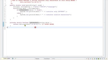 USING REGEX CHECK WHETHER STRING CONTAINS ONLY CHARACTERS IN  JAVA