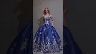 Royal Blue Embellished Satin Ball Gown By Juliet 1431