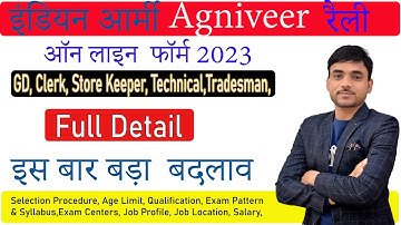 AGNIVEER ARMY VACANCY 2023, NOTIFICATION, SYLLABUS, AGE LIMIT, PHYSICAL, EXAM DATE , FEES