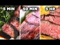 5-Minute Vs. 50-Minute Vs. 5-Hour Steak • Tasty - YouTube