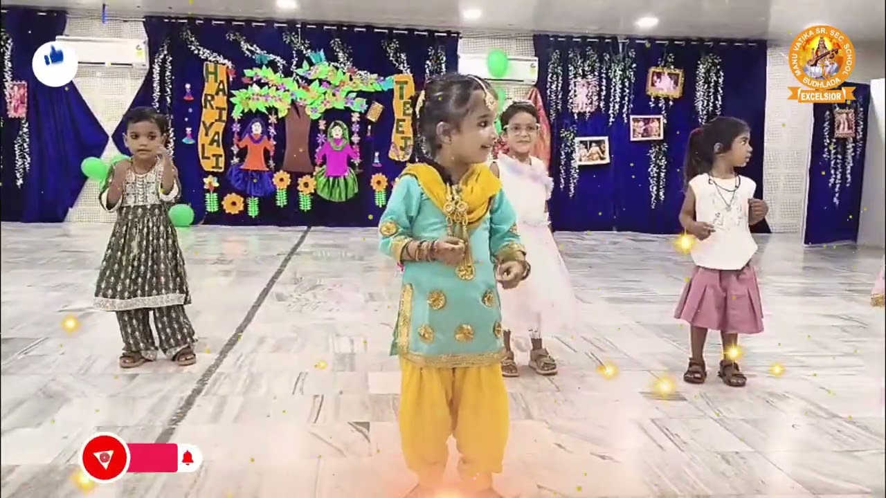 Hariyali Teej Celebration Junior Wing Manu Vatika School Budhlada | MVS Budhlada