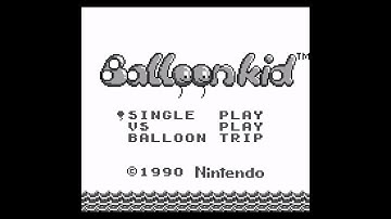 Balloon Kid (Game Boy 60Hz) - Intro / Attract Mode