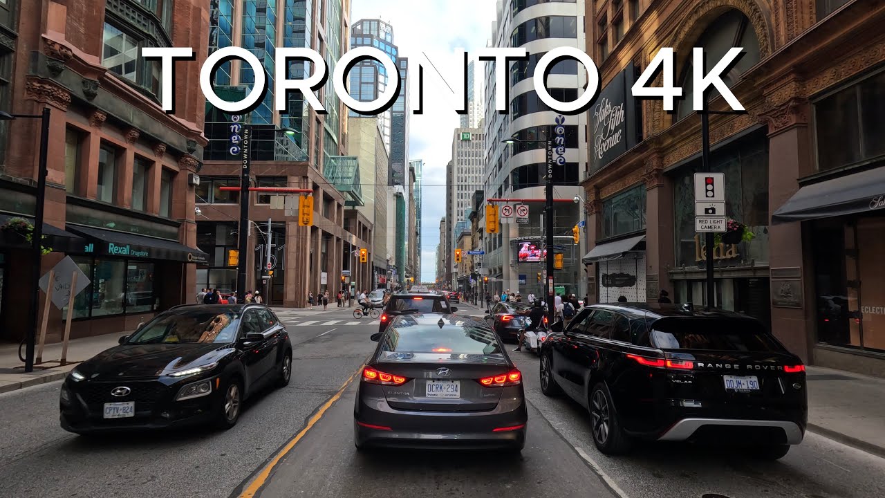 Driving on Main and Longest Street in Toronto - Yonge Street - Canada 4k