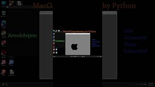 MacOS logo drawing using python turtle | Apple (mac) logo #shorts #windows_logo #Arnob_Arpon