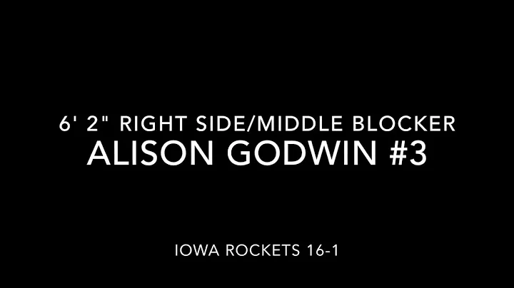 Alison Godwin #3 6'2" Iowa Rockets RIGHT SIDE/MIDD...