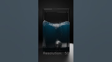 water simulation up to 128 resolution #3danimation #simulation #satisfying #physics #water #blender