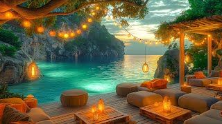 Smooth Jazz Music At Seaside Cafe Ambience  Soothing Jazz Music Melodies In Soft Waves To Relax