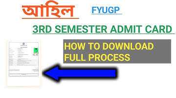 Fyugp 3rd semester admit card how to download Gauhati University 3rd semester admit card fyugp 