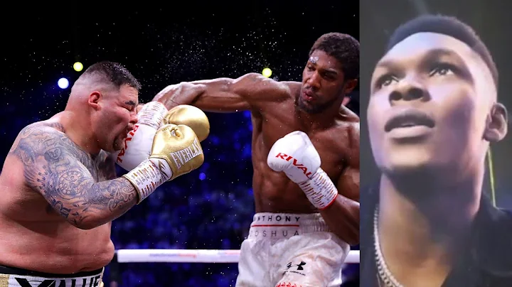 ISREAL ADESANYA SPOTTED INSTRUCTING ANTHONY JOSHUA ON HOW TO BEAT ANDY RUIZ JR AT RING SIDE IN SAUDI