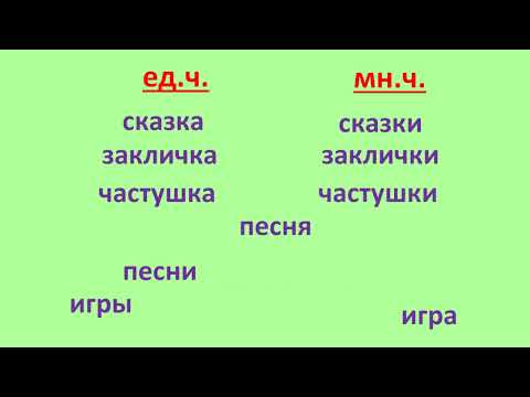 Число имён существительных.  2 класс