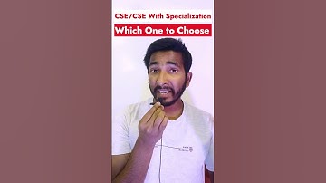 Difference between CSE and CSE with specialization | Which is Right for You #shorts