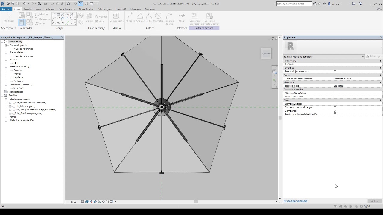 Adaptative parametric Umbrella REVIT family YouTube