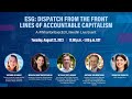 Wharton executive education esg panel dispatch from the front lines of accountable capitalism